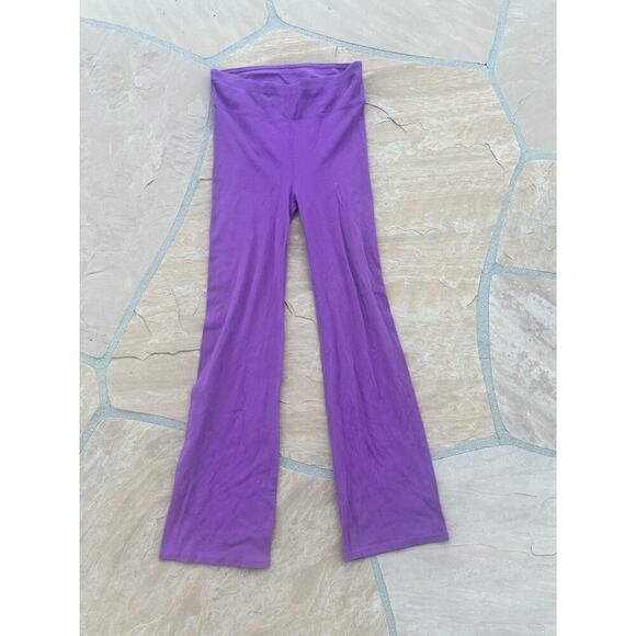 Pact Yoga Pants Women's XL Purple Stretch Elastic Waist Pull On Wide Leg - Picture 1 of 3
